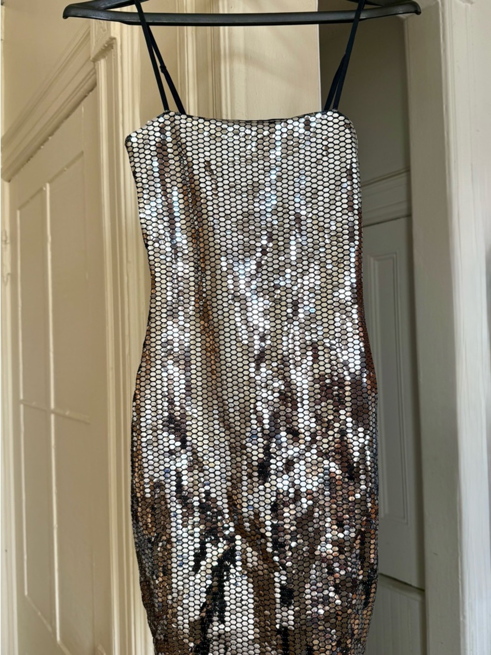 Mirror tile bodycon mini dress- Y2K party/club glam